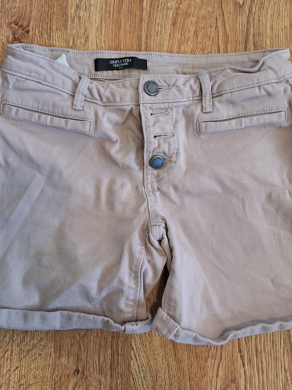 Simply Vera Vera Wang Women's Tan Casual Shorts